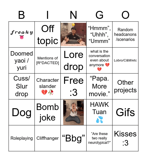 Void and Sonnet Conversations Bingo Card