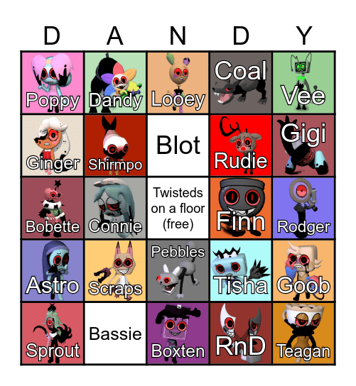 Dandy's World Bingo Card