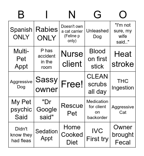 Tech Week Bingo Card