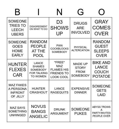 2025 TWITCHCON BINGO CARD Bingo Card