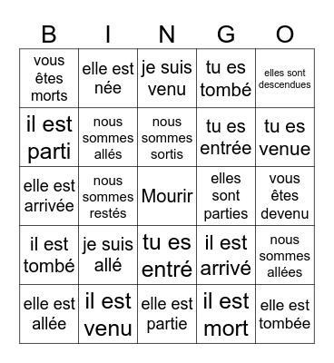 Dr. and Mrs. Vandertramp Bingo Card