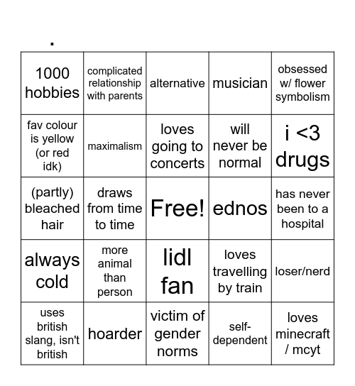 . Bingo Card