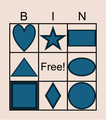 Beginners Geometry Bingo Card