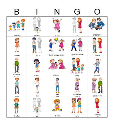 Family Bingo Card