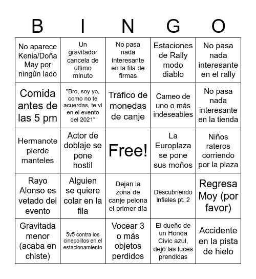 Bingo Euromall Noviembre 2025 Bingo Card