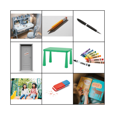 My School Bingo Card