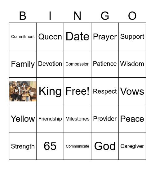 Happy Anniversary Bingo Card
