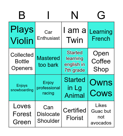 Find the Technician Bingo Card