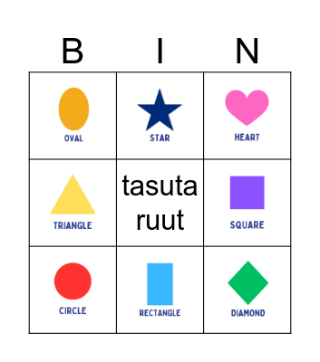 Shapes (Kujundid) Bingo Card
