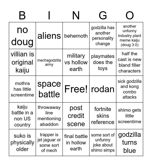 gxk supernova Bingo Card