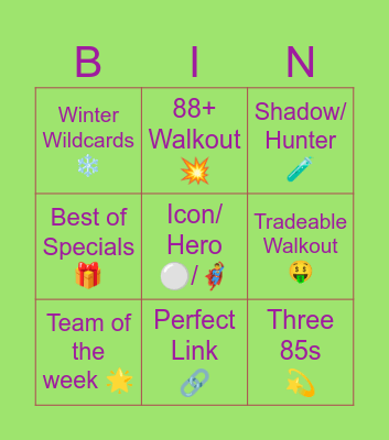 Premium Bingo Card