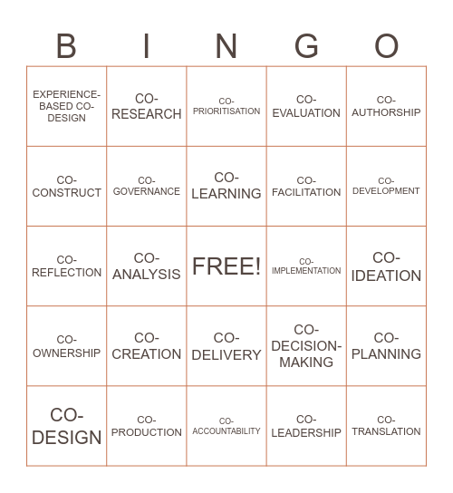 i-LEARN BINGO Card