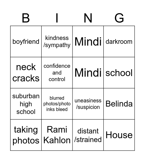 IELC Halloween Bingo - The Odd Girl Bingo Card