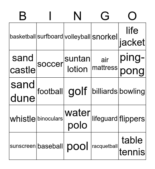 BB9 Unit 2-3 Bingo Card