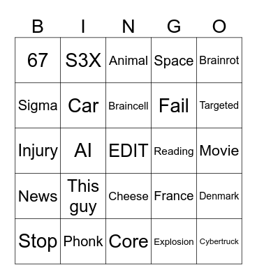 React stream Bingo Card
