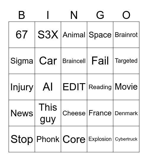 React stream Bingo Card
