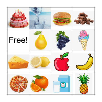 Food BINGO Card