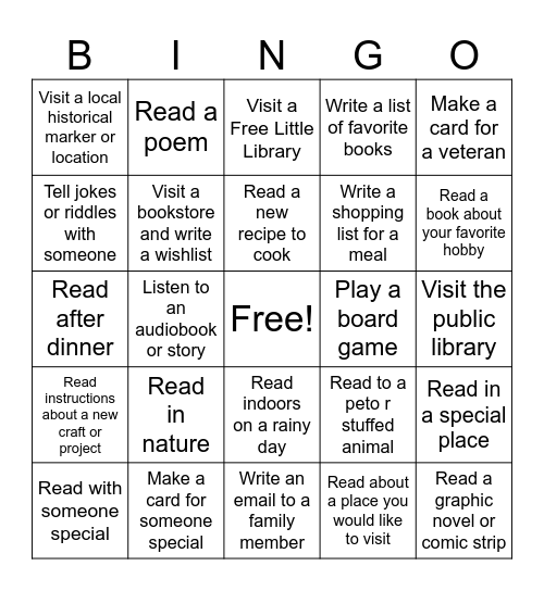 Asbury Station DAR Bingo! Bingo Card