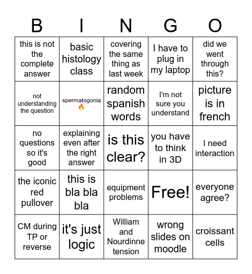 BPR BINGO UPDATED Bingo Card