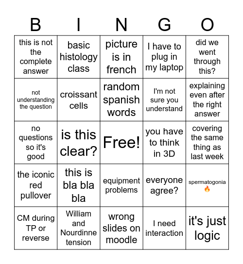 BPR BINGO UPDATED Bingo Card