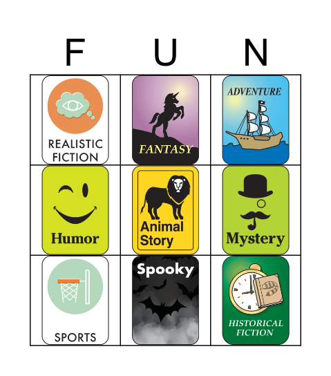 FICTION BINGO Card