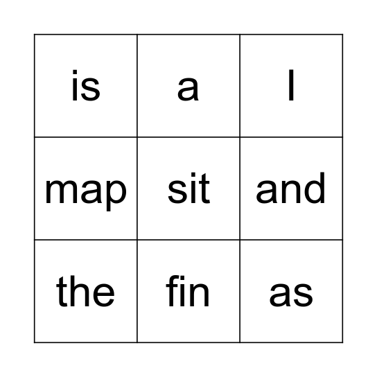 UFLI Review Bingo Card