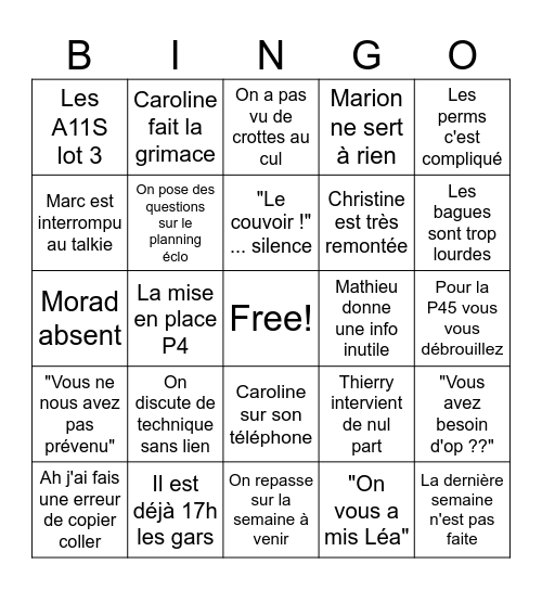 Revue Hebdo whooooouuu Bingo Card