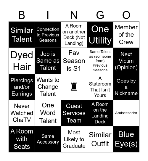 ChaTV Bingo Card