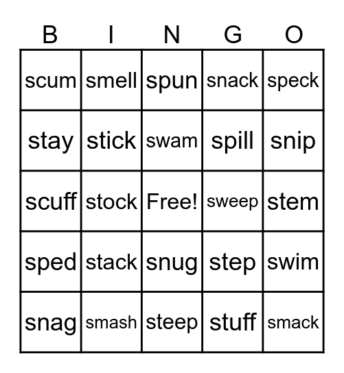 S Blend Bingo Card