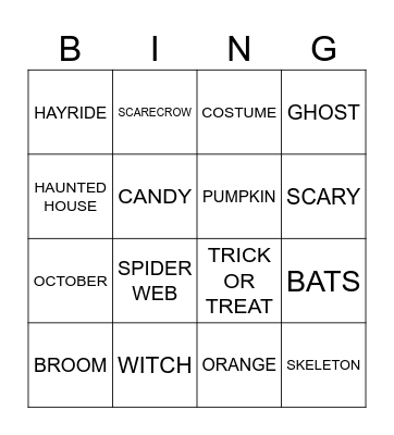 HALLOWEEN Bingo Card
