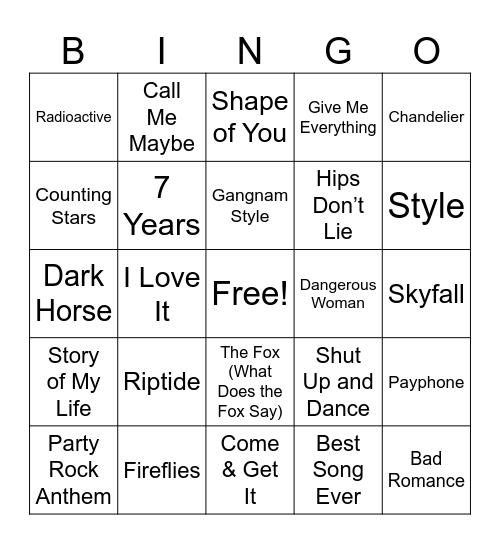 Classic Throwbacks Bingo Card