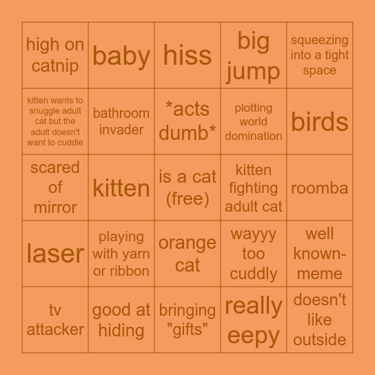 Kitty Bingo Card