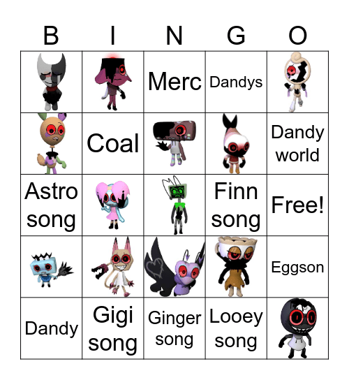 Dandy’s world Bingo Card