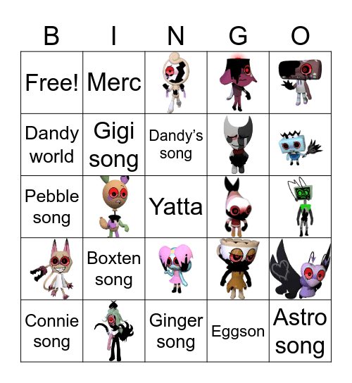Dandy’s world Bingo Card