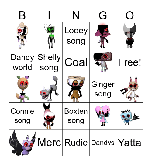 Dandy’s world Bingo Card
