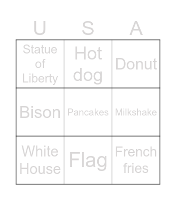 kinder 3 Bingo Card