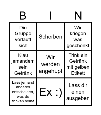 Dulsberger Kiosk Bingo Card