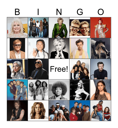 DiscoBingo: Picture Round Bingo Card