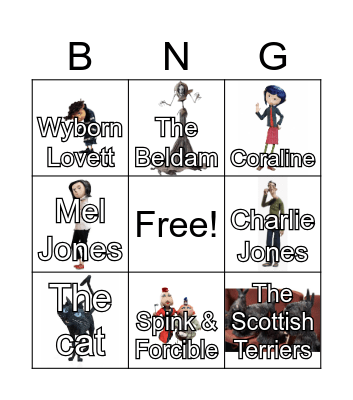 Coraline Bingo Card