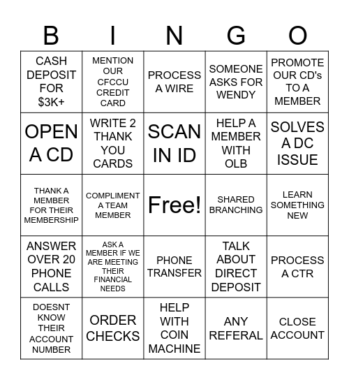 IP BINGO Card