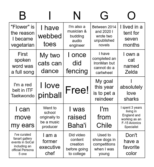 TGC Onsite Bingo! Bingo Card