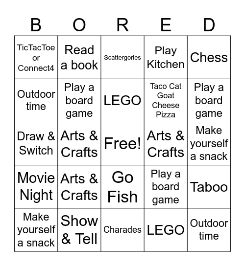 Bored? BINGO Card
