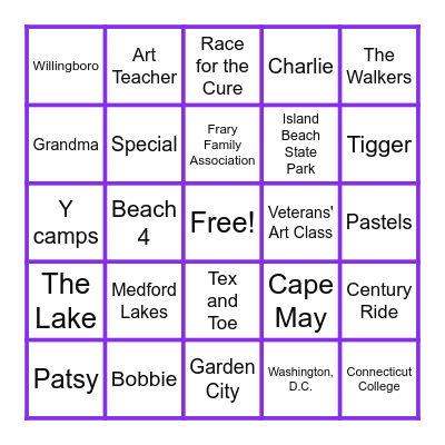 Toni’s 90th birthday Bingo! Bingo Card