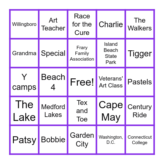 Toni’s 90th birthday Bingo! Bingo Card