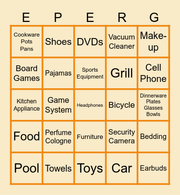 EP-ERG VIRTUAL BINGO BLITZ! Bingo Card