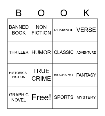 LIBRARY BINGO Card