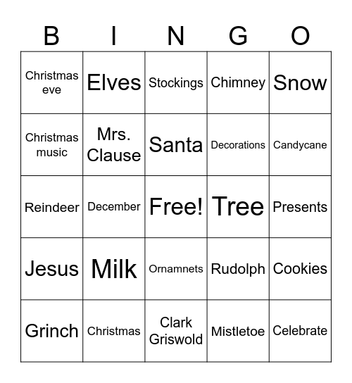 Jordans Christmas extravaganza Bingo Card