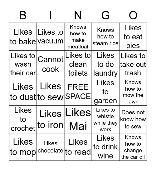 FIND SOMEONE WHO Bingo Card