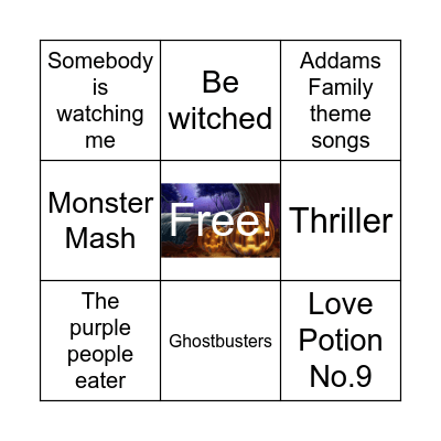 Halloween Music Bingo Card