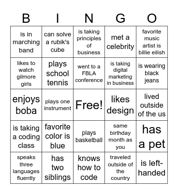CE BINGO Card